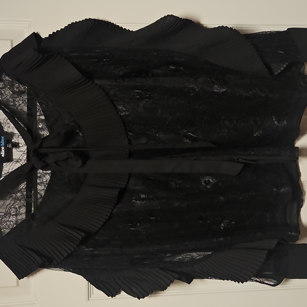 Alice Blue Elegant Lace Blouse